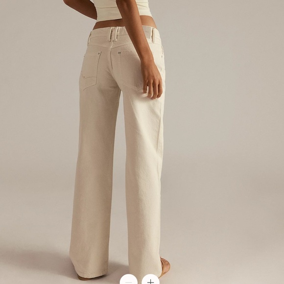 Free People We The Free Tennessee Low-Rise Boyfriend Jeans Size 30 Ecru - Picture 3 of 16